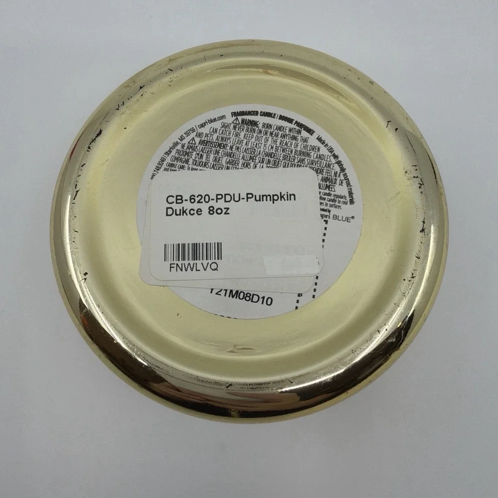 Anthropologie Capri Blue PUMPKIN DULCE Glitz Candle Ombre 8 Oz NEW FREE SHIP